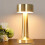 (gold) Cordless LED Desk Lamp Touch Sensor Table Lamp USB 2