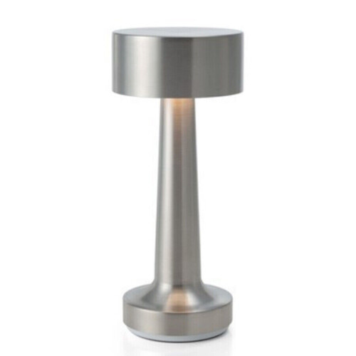 (silver) Cordless LED Desk Lamp Touch Sensor Table Lamp USB