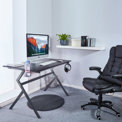 NEO (GREY) Neo Ergonomic Gaming Desk with Headphone Hook