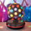 (Black) Global Gizmos 6" Rotating Disco Ball / Kids Disco Light 8