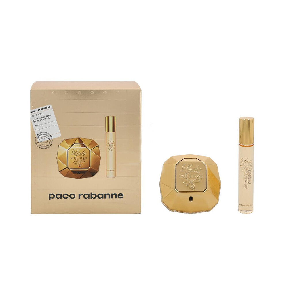 Paco Rabanne Lady Million Eau De Parfum Spray 80ml Set 2 Pieces 2019