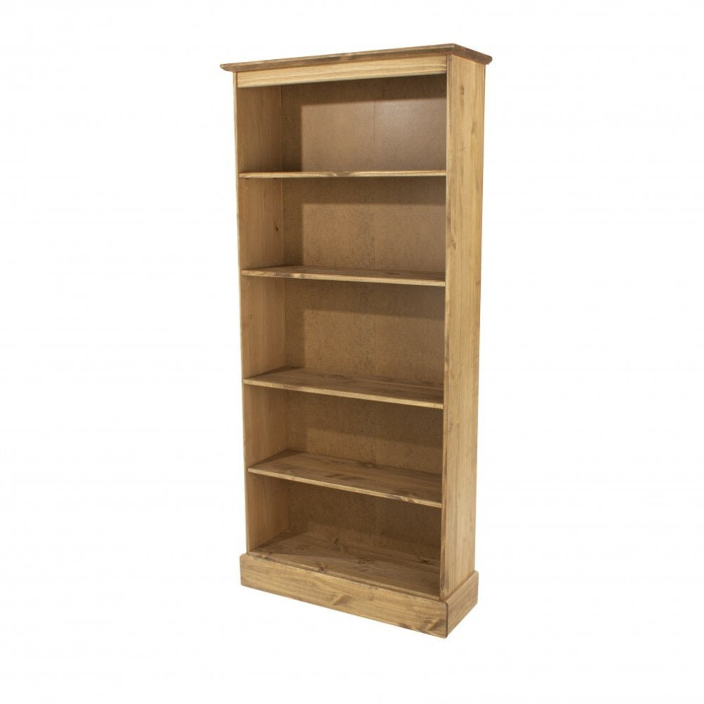 Home Source Malvern Pine Tall Bookcase Shelving Unit