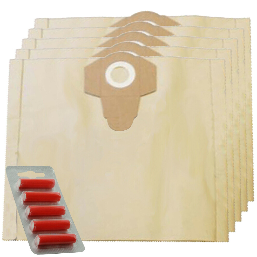 5 x Dust Bags for Clarke, Draper 30L Wet & Dry Series Vacuum VB182