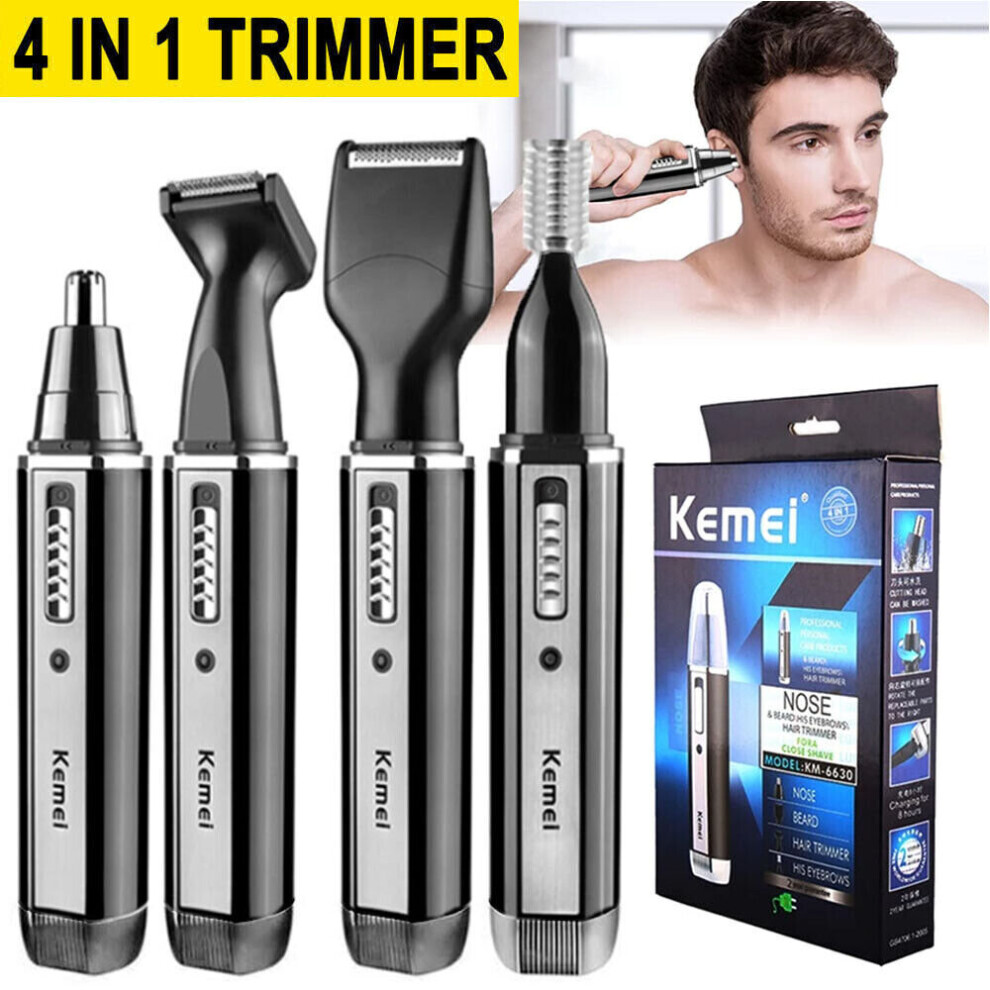 4 in 1 Men Ear, Nose, Eyebrow, Beard Hair Trimmer Grooming Shaving Kit