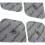 TENS Electrode Pads for Compex Machines 5cm x 5cm - Pack of 4 Square 3