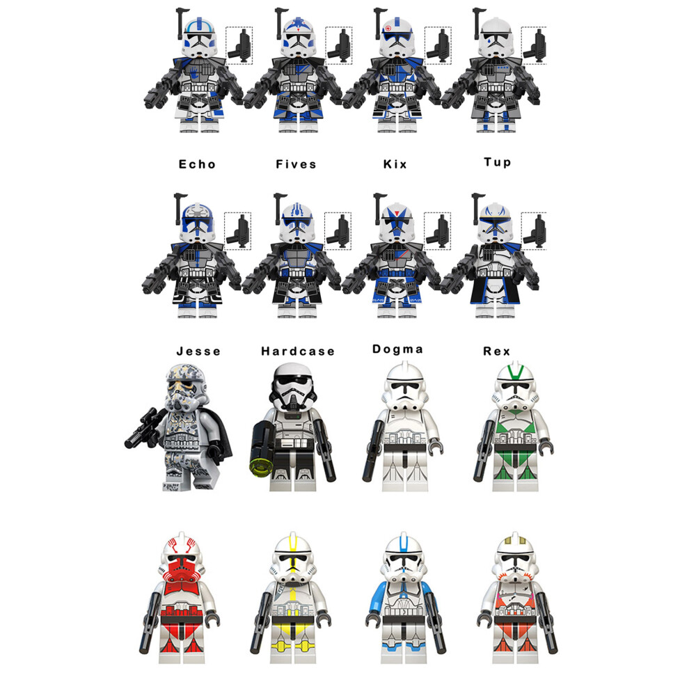 16pcs-D+E) 16PCS Star Wars Clone Wars Fit Lego Minifigures Jesse Rex Cody  Toy Collection on OnBuy