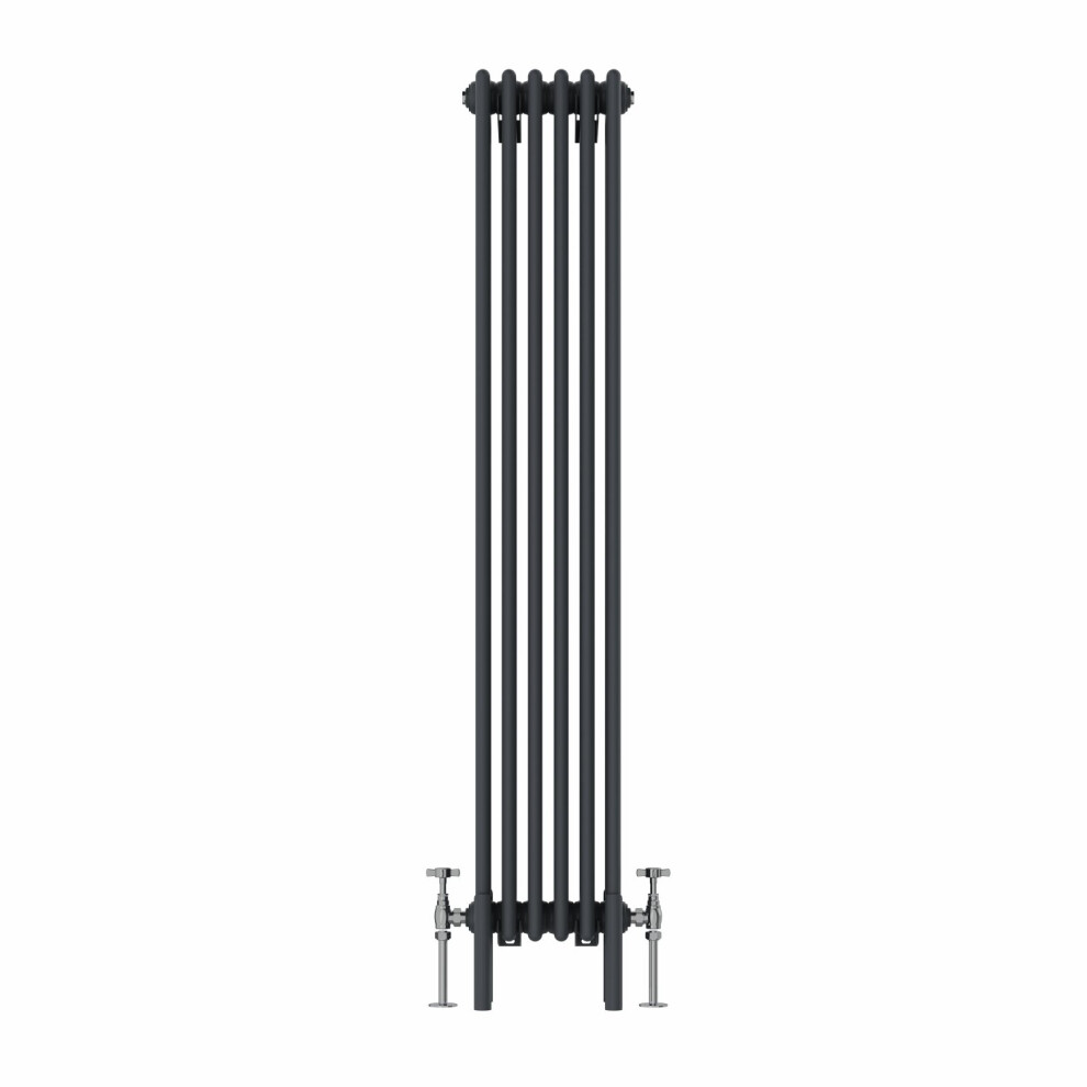 (1500x290mm, Anthracite) NRG Traditional Cast Iron Style Style Radiator Four Column Designer Bathroom Radiators