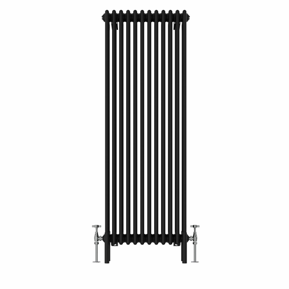 (1500x560mm, Black) NRG Traditional Cast Iron Style Style Radiator Four Column Designer Bathroom Radiators