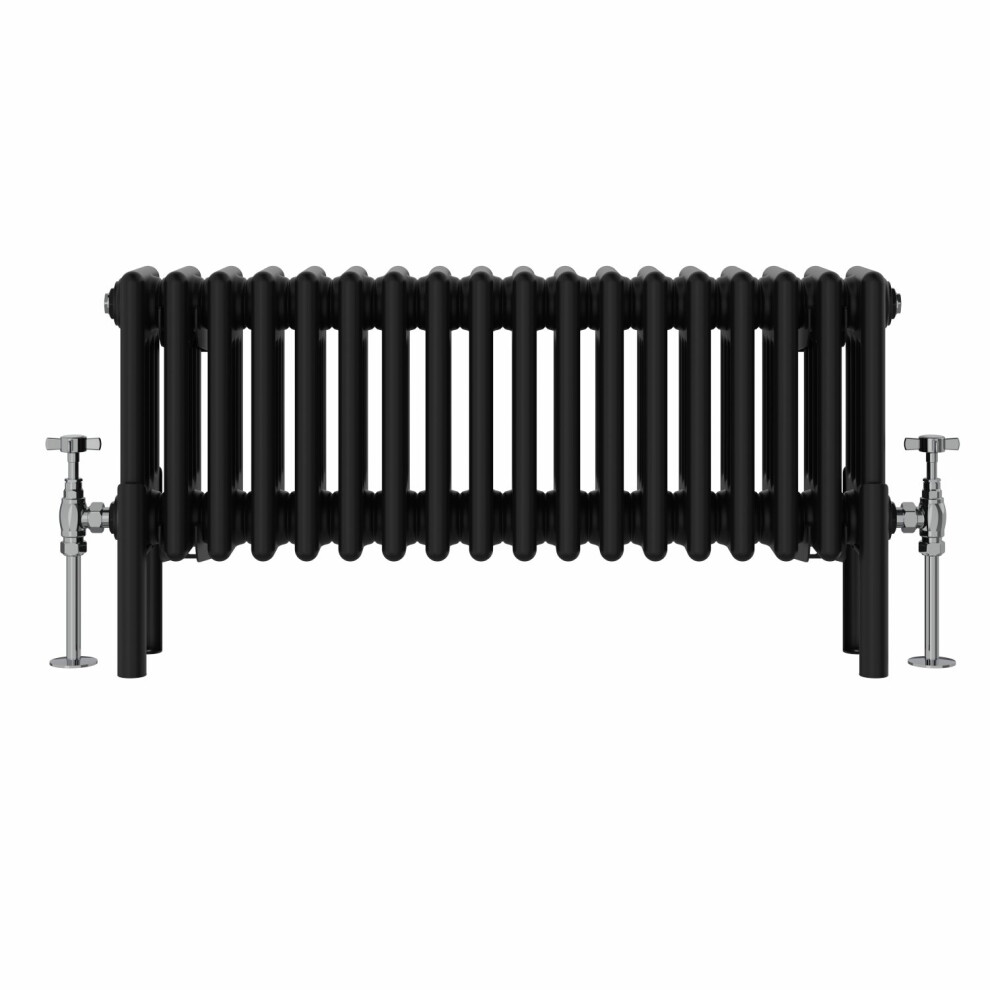 (300x830mm, Black) NRG Traditional Cast Iron Style Style Radiator Four Column Designer Bathroom Radiators