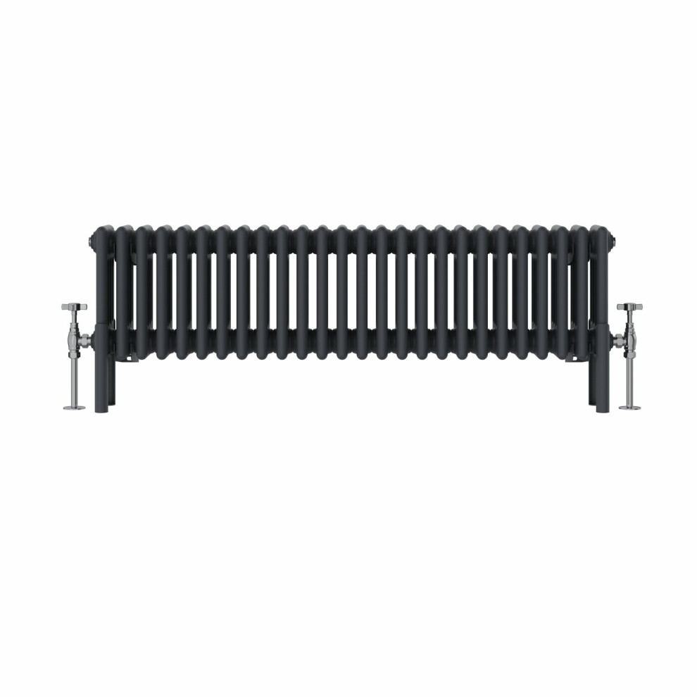 (300x1190mm, Anthracite) NRG Traditional Cast Iron Style Style Radiator Four Column Designer Bathroom Radiators