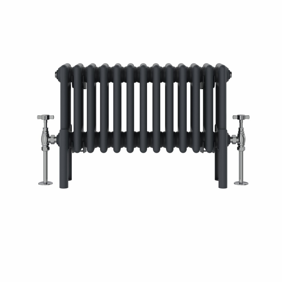 (300x605mm, Anthracite) NRG Traditional Cast Iron Style Style Radiator Four Column Designer Bathroom Radiators