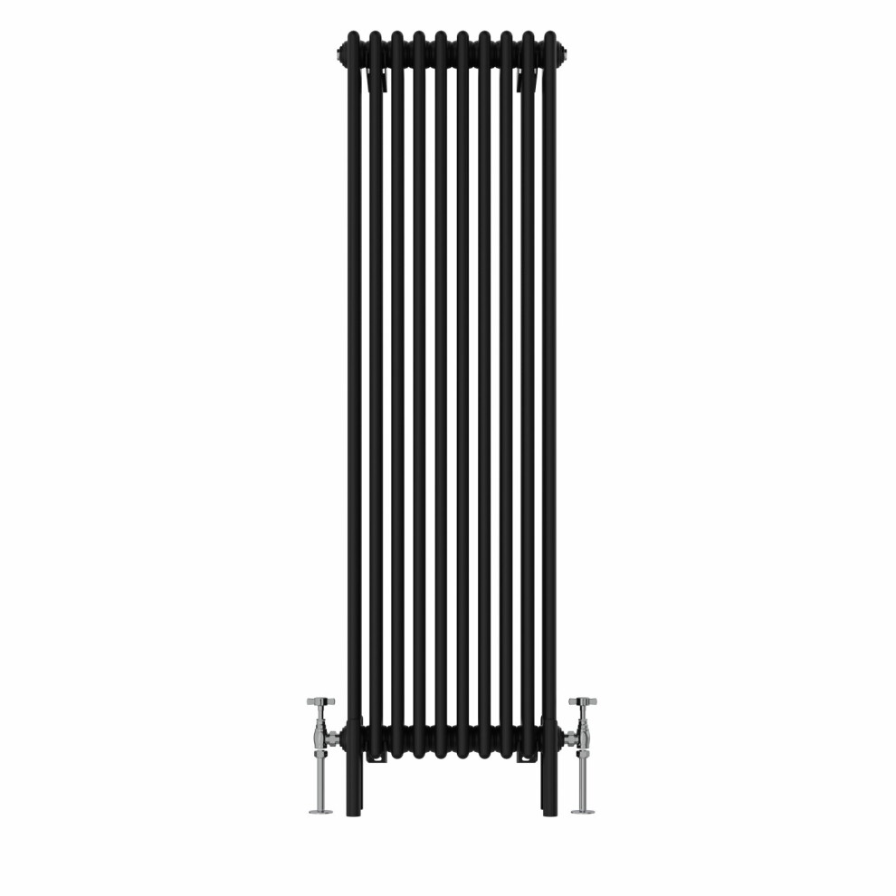 (1500x470mm, Black) NRG Traditional Cast Iron Style Style Radiator Four Column Designer Bathroom Radiators