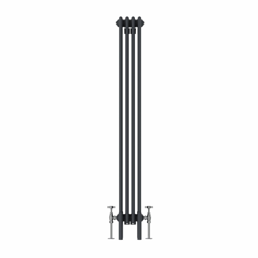 (1500X200mm, Anthracite) Nrg Traditional Cast Iron Style Style Radiator Four Column Designer Bathroom Radiators 5059490128966