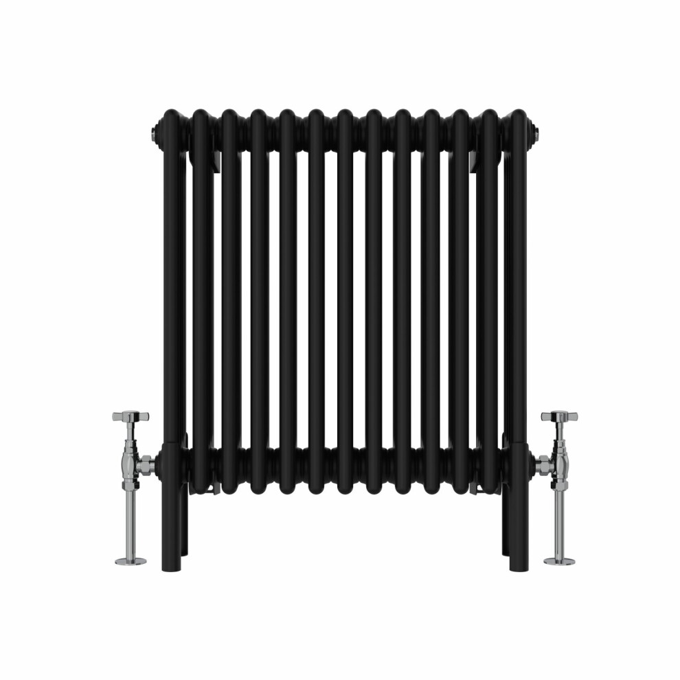 (600x605mm, Black) NRG Traditional Cast Iron Style Style Radiator Four Column Designer Bathroom Radiators