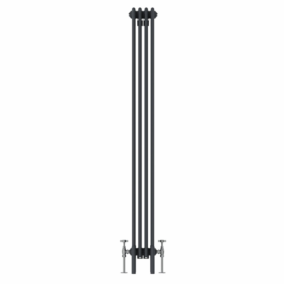 (1800x200mm, Anthracite) NRG Traditional Cast Iron Style Style Radiator Four Column Designer Bathroom Radiators