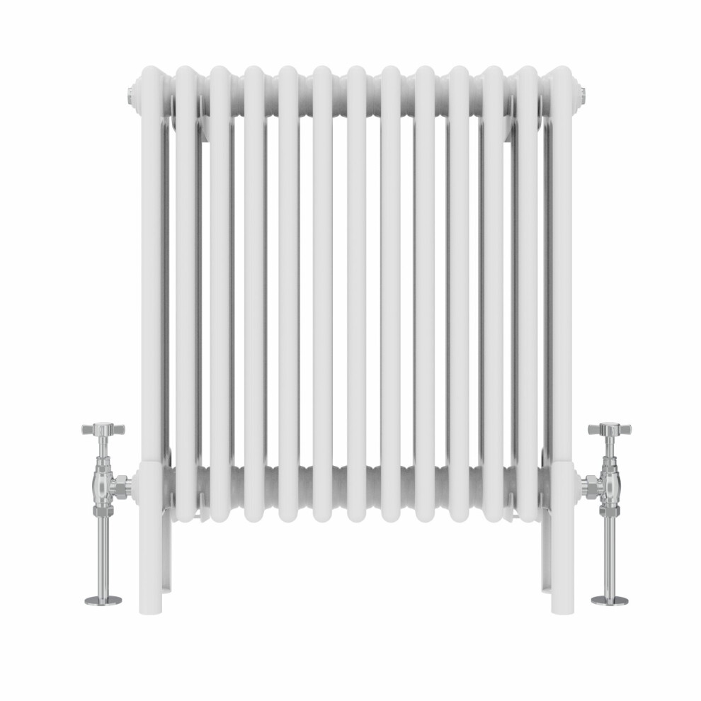 (600x605mm, White) NRG Traditional Cast Iron Style Style Radiator Four Column Designer Bathroom Radiators