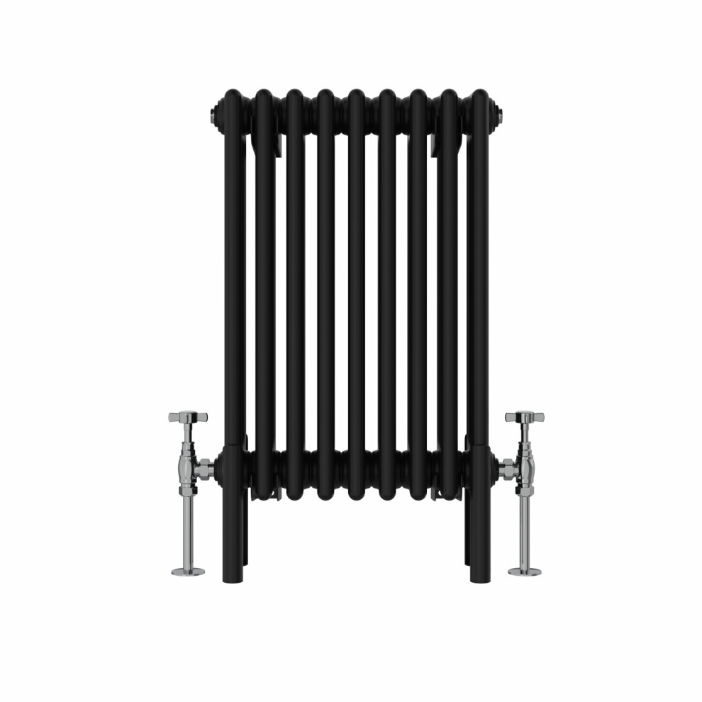 (600x425mm, Black) NRG Traditional Cast Iron Style Style Radiator Four Column Designer Bathroom Radiators