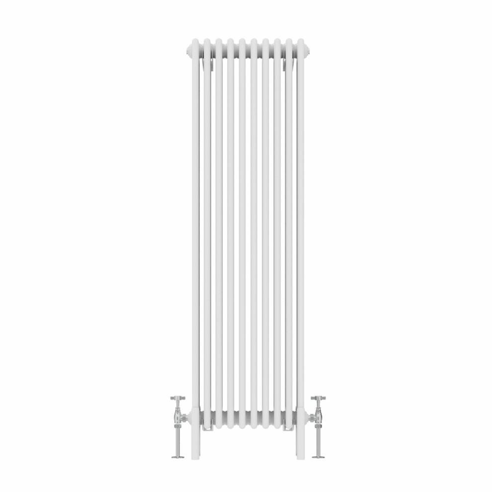 (1500x470mm, White) NRG Traditional Cast Iron Style Style Radiator Four Column Designer Bathroom Radiators