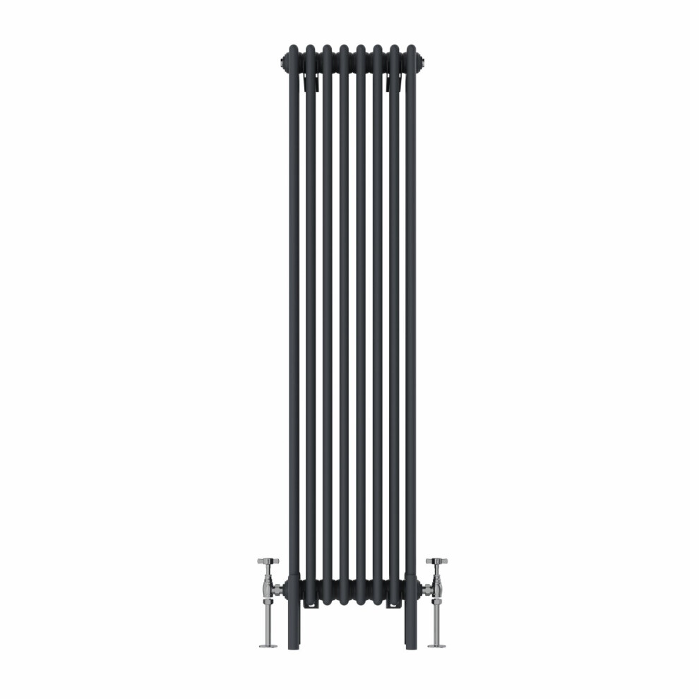 (1500x380mm, Anthracite) NRG Traditional Cast Iron Style Style Radiator Four Column Designer Bathroom Radiators