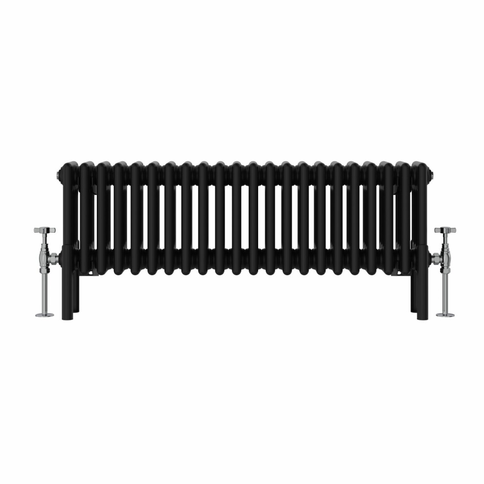 (300x1010mm, Black) NRG Traditional Cast Iron Style Style Radiator Four Column Designer Bathroom Radiators