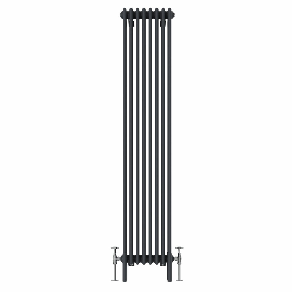 (1800x380mm, Anthracite) NRG Traditional Cast Iron Style Style Radiator Four Column Designer Bathroom Radiators