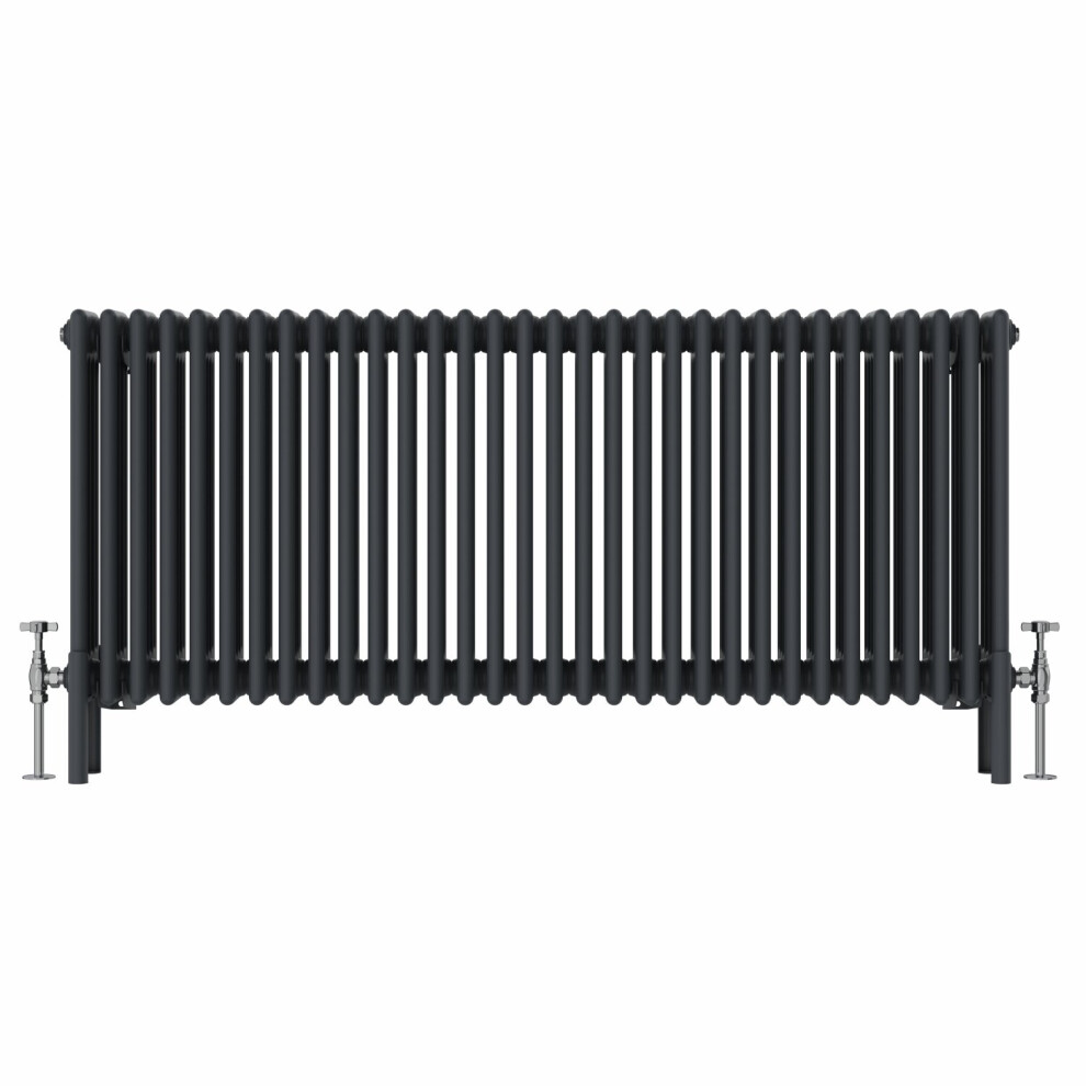 (600x1460mm, Anthracite) NRG Traditional Cast Iron Style Style Radiator Four Column Designer Bathroom Radiators