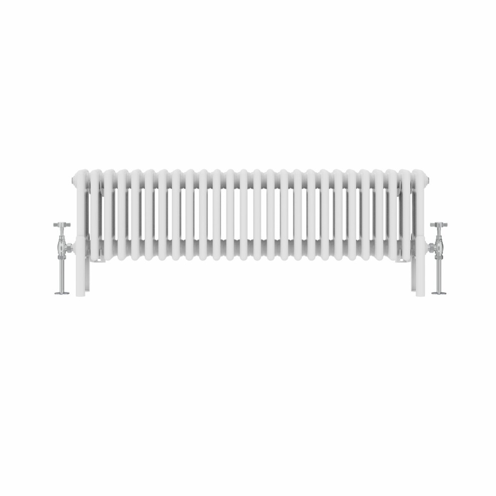 Nrg (300X1190mm, White) Traditional Cast Iron Style Style Radiator Four Column Designer Bathroom Radiators