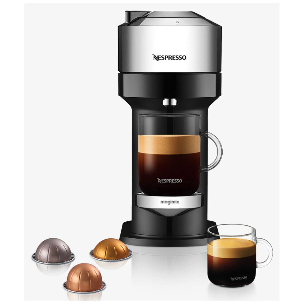 Nespresso Vertuo Next 11709 Coffee Machine By Magimix - Black & Chrome