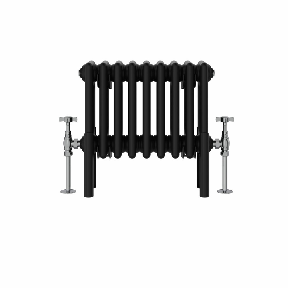 (300x425mm, Black) NRG Traditional Cast Iron Style Style Radiator Four Column Designer Bathroom Radiators