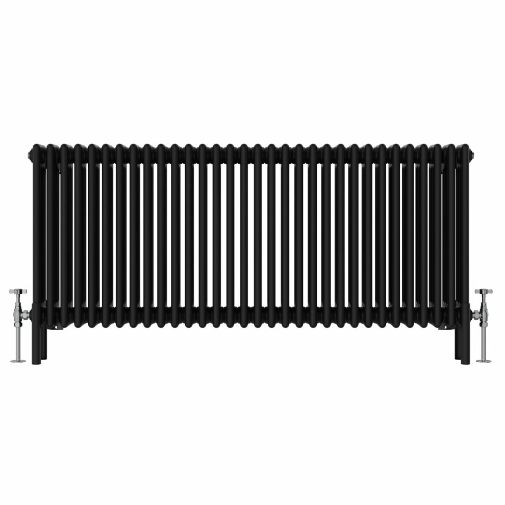 Nrg (600X1460mm, Black) Traditional Cast Iron Style Style Radiator Four Column Designer Bathroom Radiators