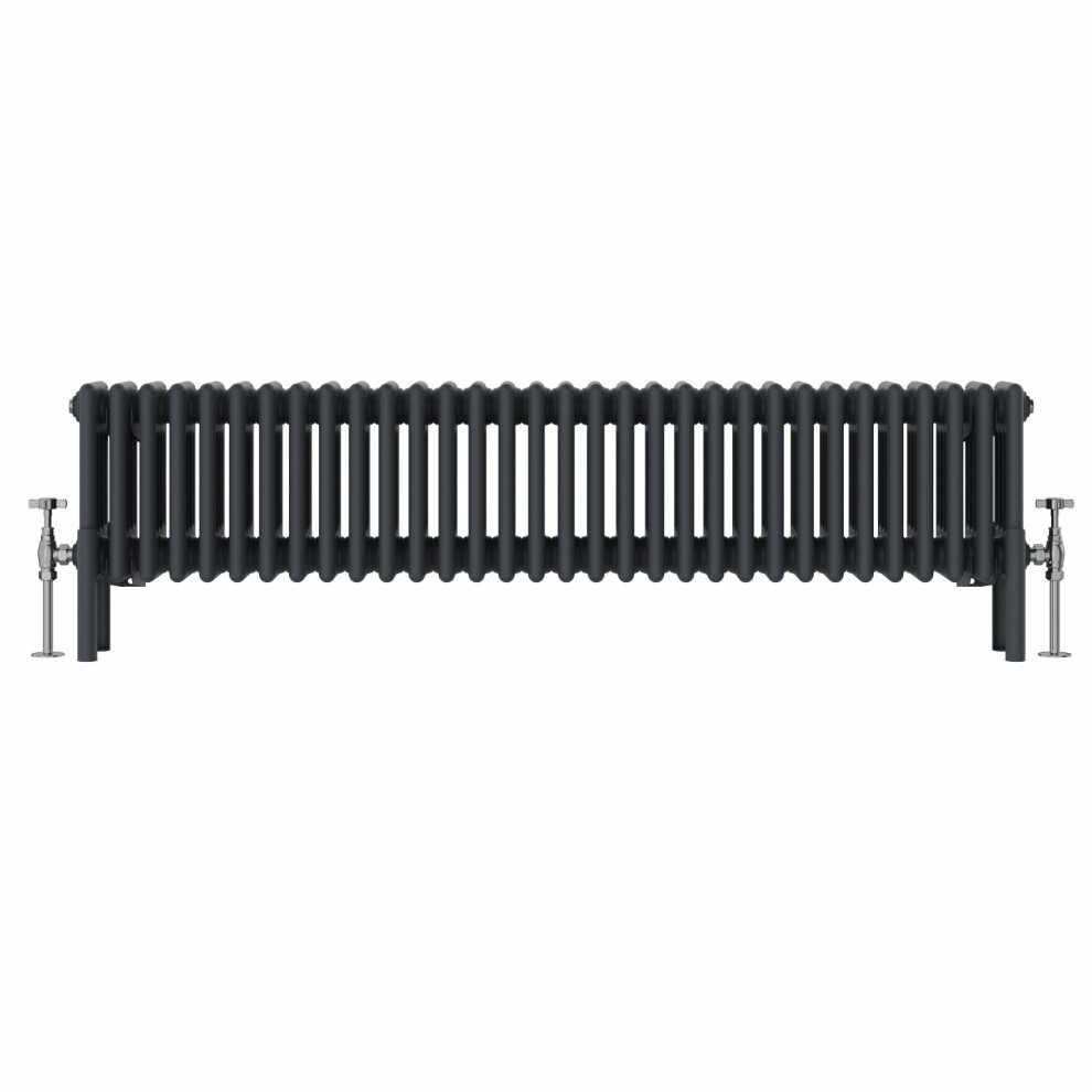 (300x1460mm, Anthracite) NRG Traditional Cast Iron Style Style Radiator Four Column Designer Bathroom Radiators