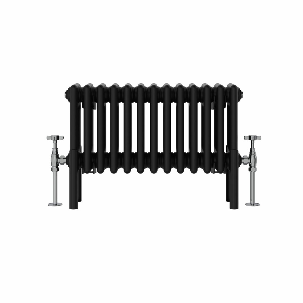 (300x605mm, Black) NRG Traditional Cast Iron Style Style Radiator Four Column Designer Bathroom Radiators