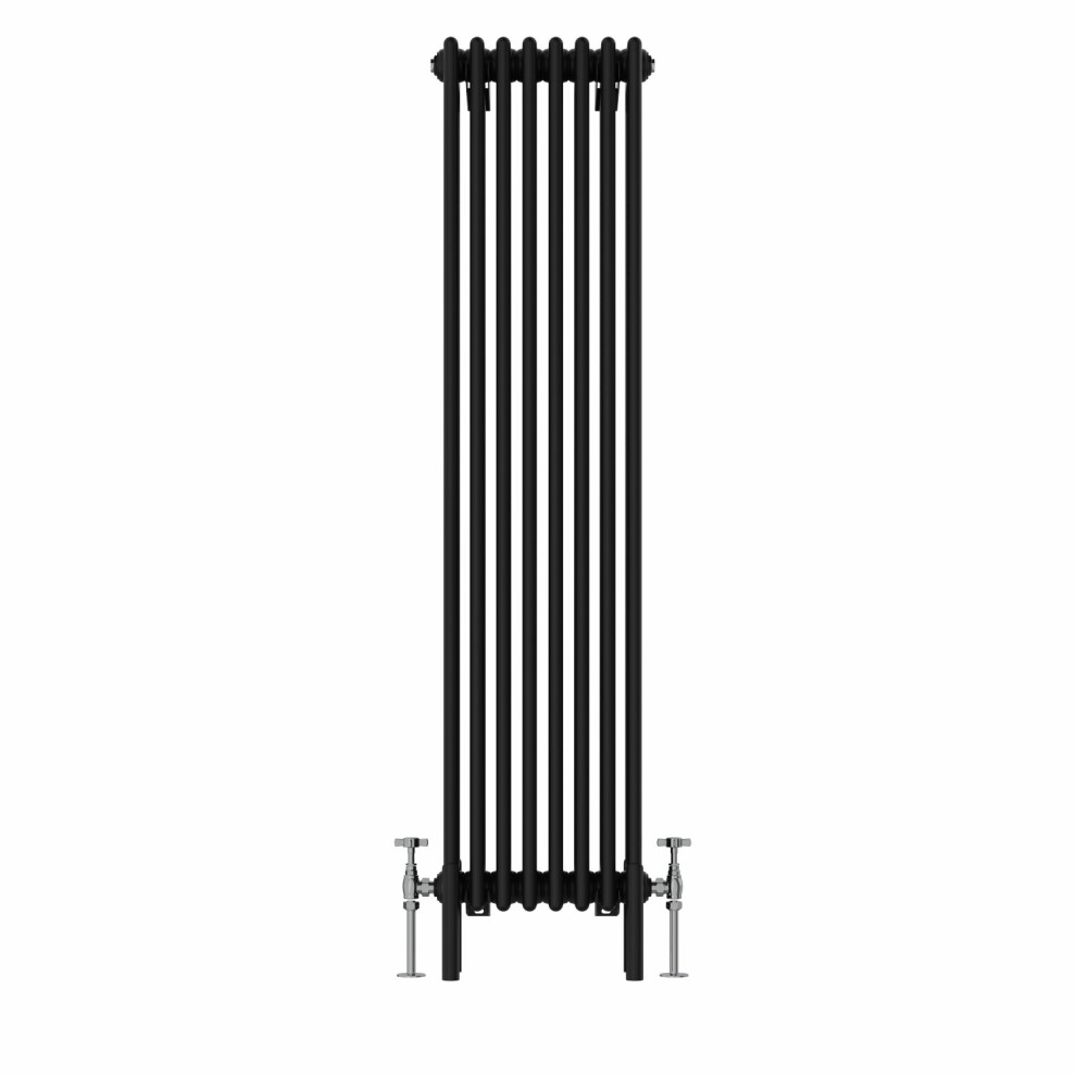 (1500x380mm, Black) NRG Traditional Cast Iron Style Style Radiator Four Column Designer Bathroom Radiators