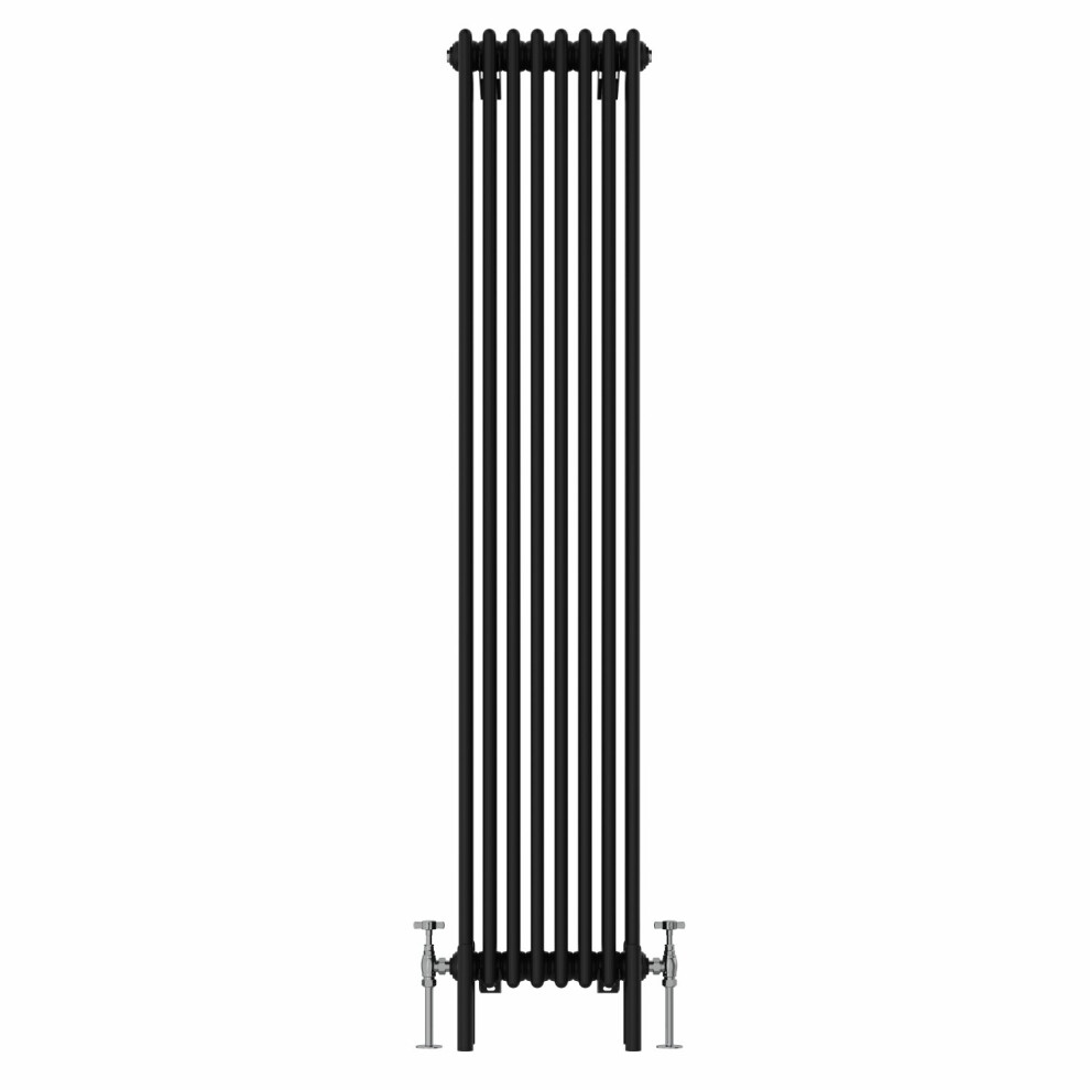 (1800x380mm, Black) NRG Traditional Cast Iron Style Style Radiator Four Column Designer Bathroom Radiators