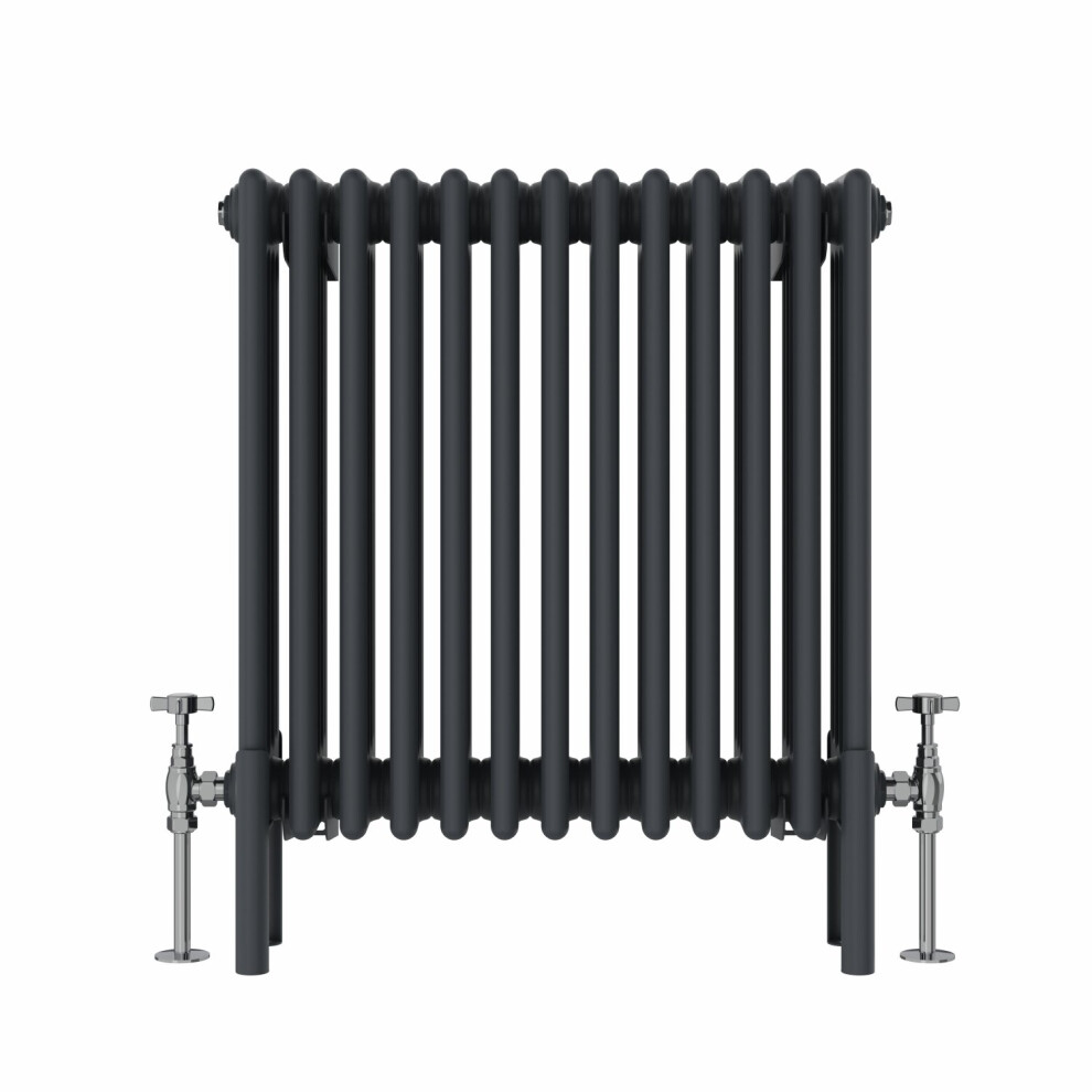 (600x605mm, Anthracite) NRG Traditional Cast Iron Style Style Radiator Four Column Designer Bathroom Radiators