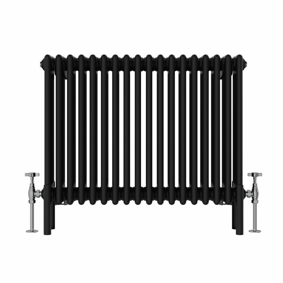 (600x830mm, Black) NRG Traditional Cast Iron Style Style Radiator Four Column Designer Bathroom Radiators