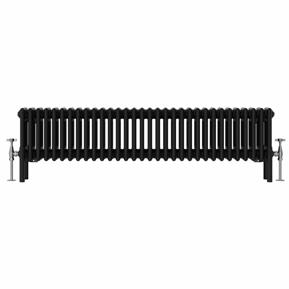 (300x1460mm, Black) NRG Traditional Cast Iron Style Style Radiator Four Column Designer Bathroom Radiators