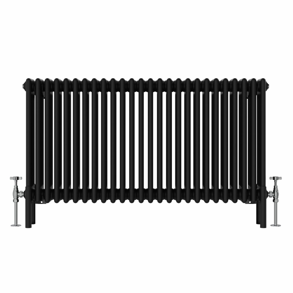 (600x1190mm, Black) NRG Traditional Cast Iron Style Style Radiator Four Column Designer Bathroom Radiators