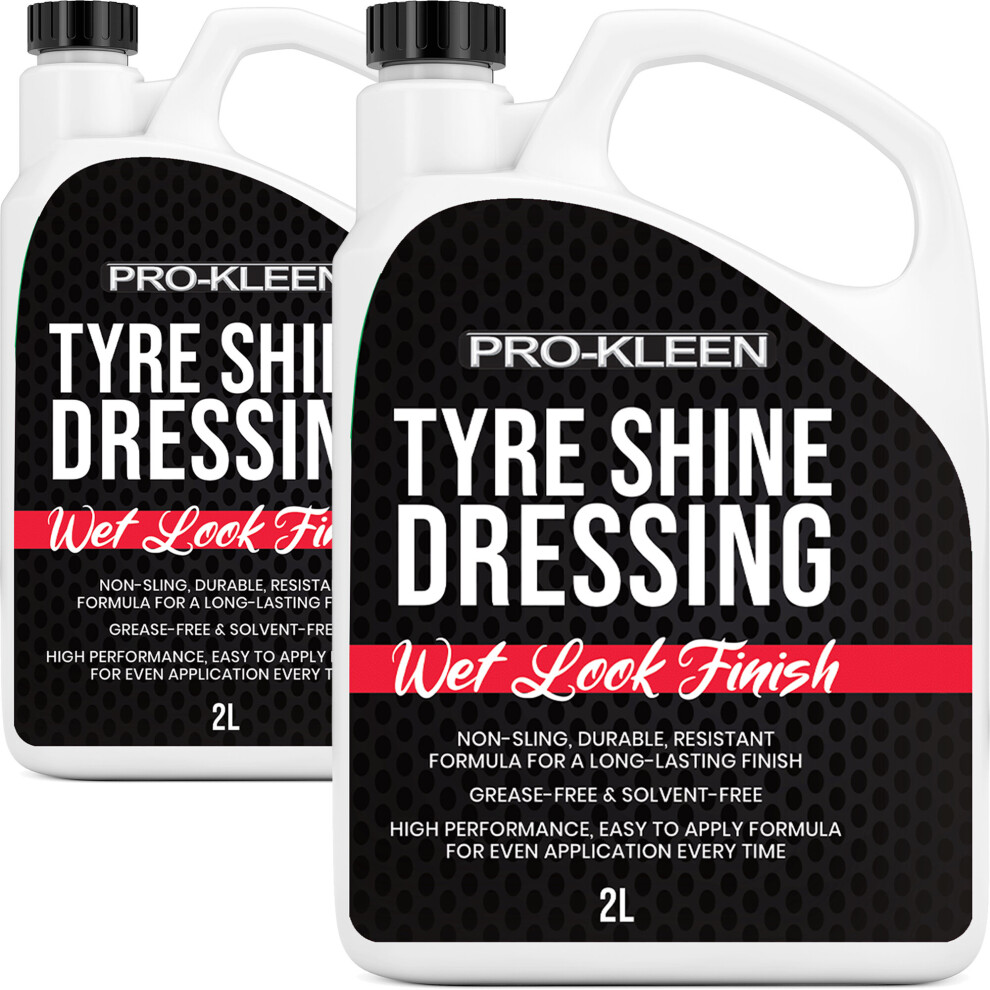 (2 x 2L) ProKleen Tyre Shine Dressing Wet Look Finish