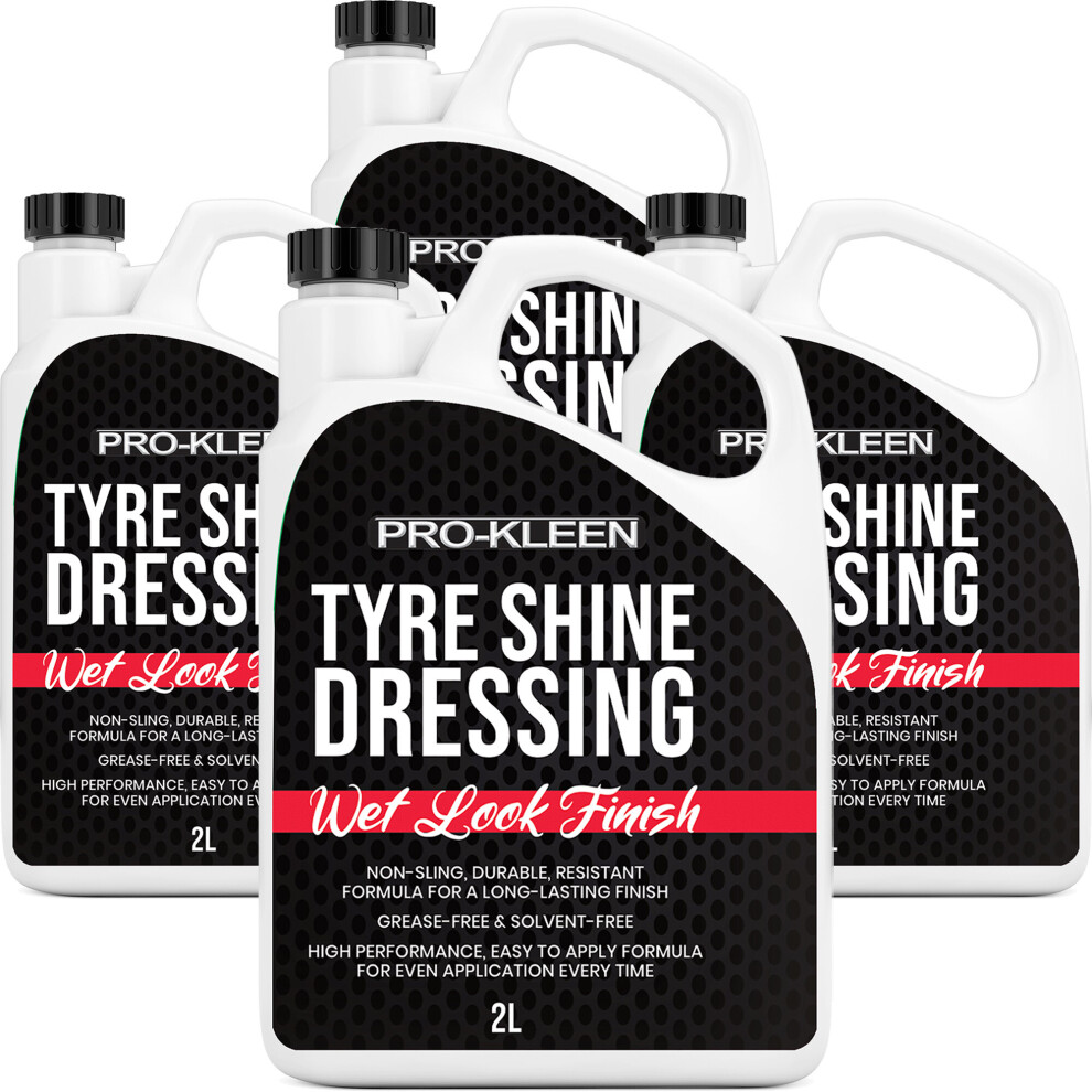 (4 x 2L) ProKleen Tyre Shine Dressing Wet Look Finish