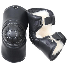1 Pair Winter Motorcycle Knee Pads Warm Leather Knee Protector Windproof Leg Cover
