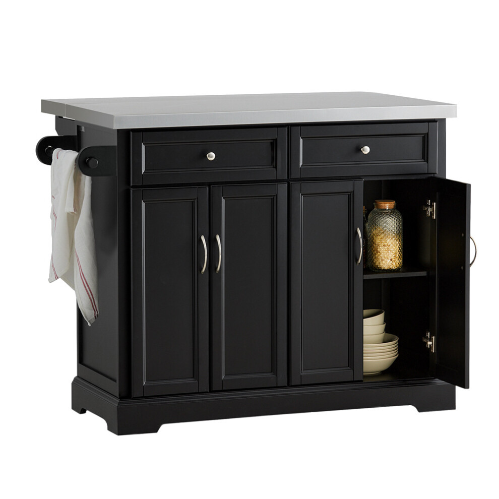 SoBuy® FKW71-SCH, Extendable Kitchen Storage Trolley Kitchen Island