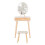 ELECWISH Dressing Table Vanity Set Make up Desk Oval LED Light with Stool White 3