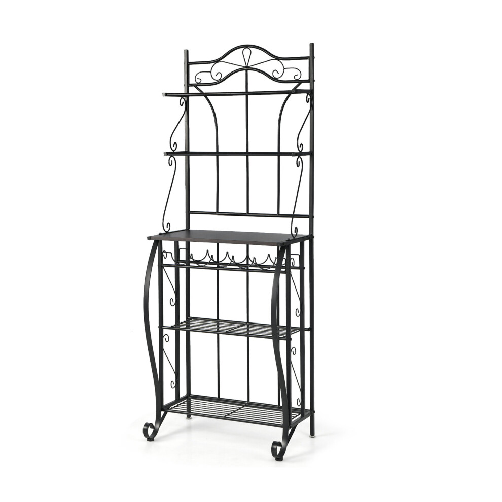 Freestanding Metal Oven Stand Multipurpose Utility Storage Shelf