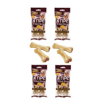 8 Tripe Filled Bones Natural Rawhide & Tripe Treat Small Dog 10cm