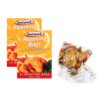 24 Large Oven Roasting Bags Poultry Fish Veg Microwave Bag 38x25cm