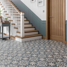 Amiata Matisse Grey Patterned Vitrified Ceramic Wall & Floor Tiles 250 x 250mm