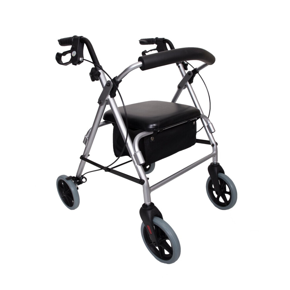 Angel Mobility Four wheel Lightweight Folding Rollator Zimmer Walking Frame with Seat