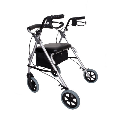 Angel Mobility Four wheel Lightweight Folding Rollator Zimmer Walking Frame with Seat 1
