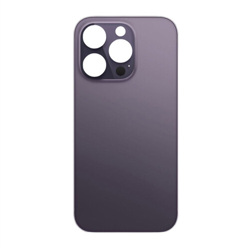 Compatible with iPhone 14 Pro Max Plain Glass Back Replacement in Deep Purple